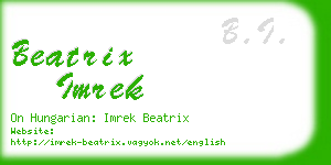 beatrix imrek business card